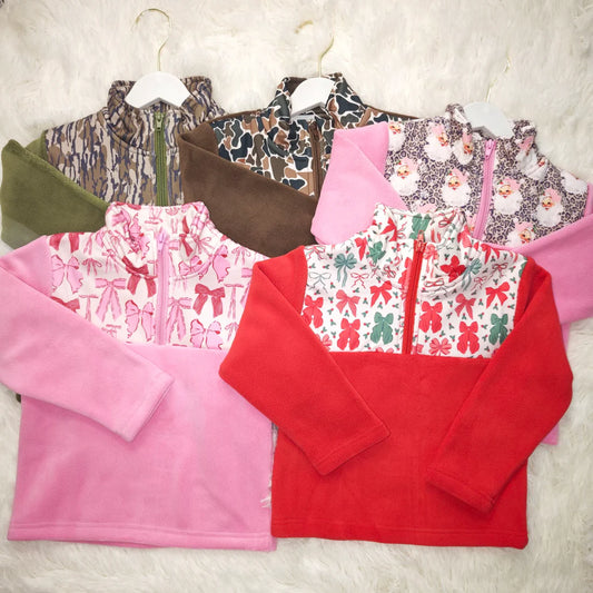 Plush Quarter Zip Up Sweatshirts