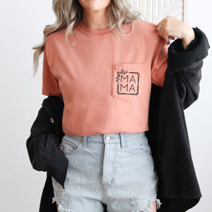 Printed Monogram Pocket Tee