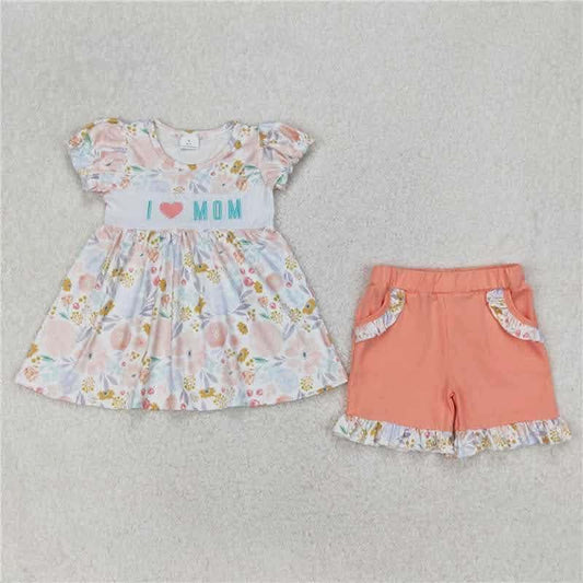 I love Mom Tangerine 2pc Outfit