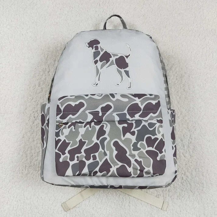 Camo Bookbag- Dog and Mallard