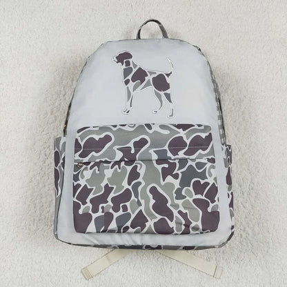 Camo Bookbag- Dog and Mallard