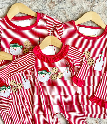 Santa Milk and Cookes Striped Set