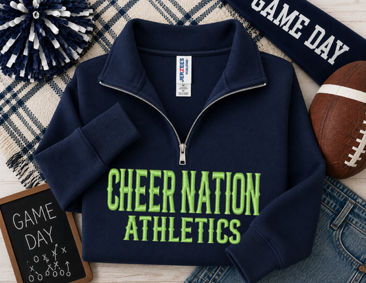 Cheer Nation Embroidered Quarter Zip and Sweatshirts