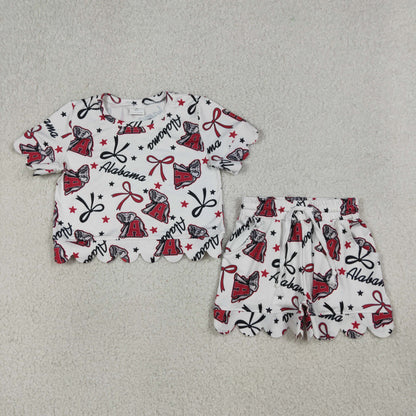 Scallop Short Sets- Girls- COLLEGE TEAMS