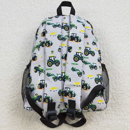 Green Tractor Full Zip Front Bookbag