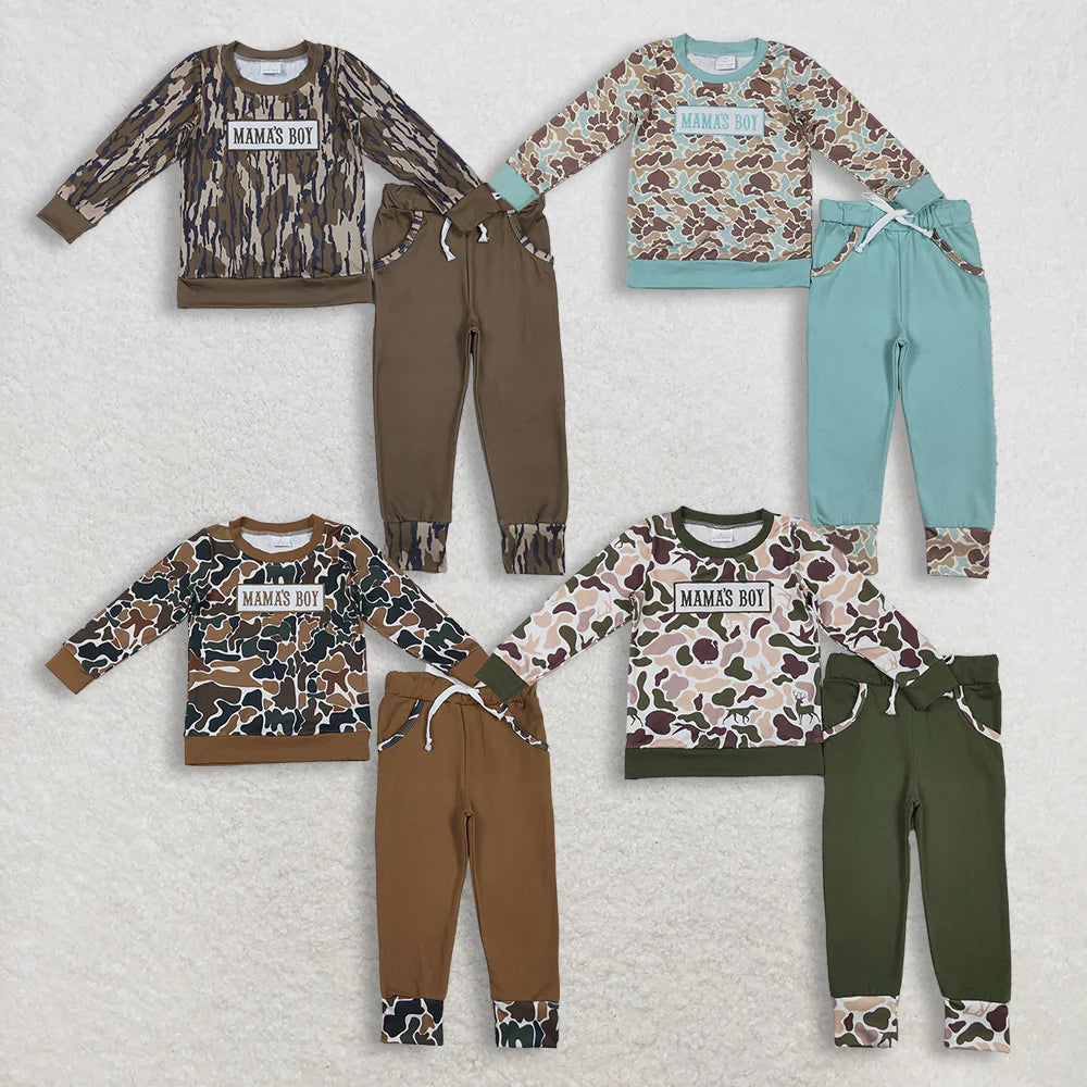 Boy Camo Jogger Sets