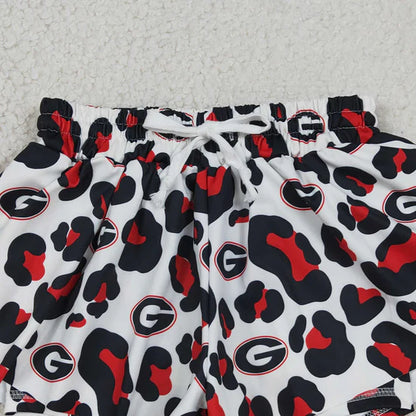Girls Georgia  Black Leopard Ruffle Shorts