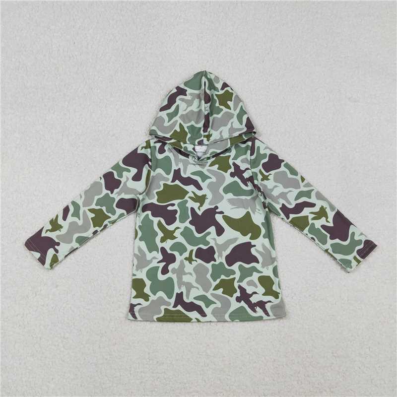 Camo Hooded Long Sleeves