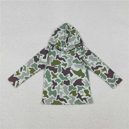 Camo Hooded Long Sleeves