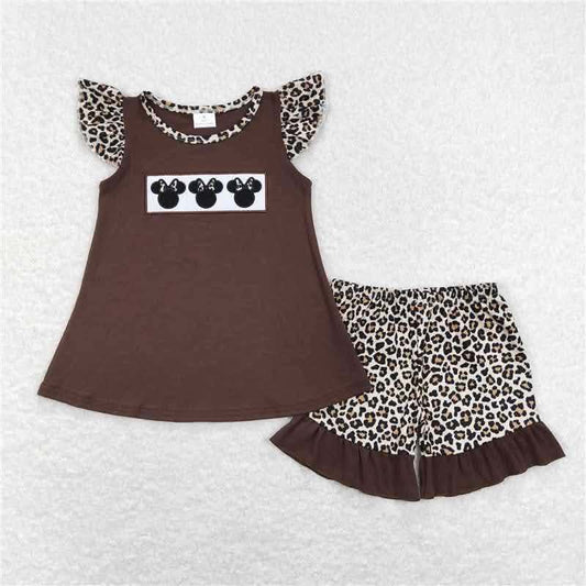 Leopard Minnie Short Set