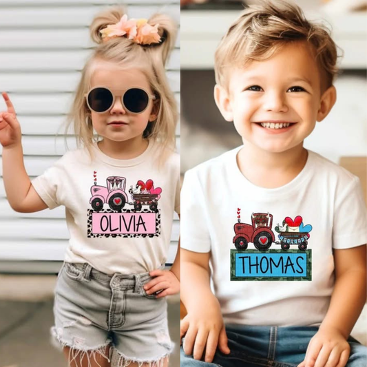 Valentine's Day Tractor with Names