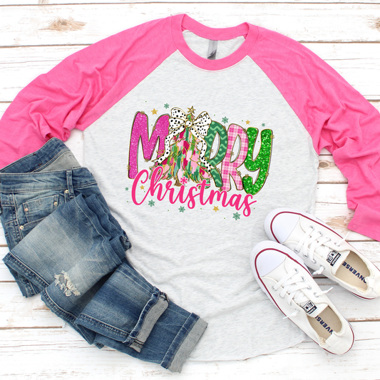 Merry Christmas Neon and Green