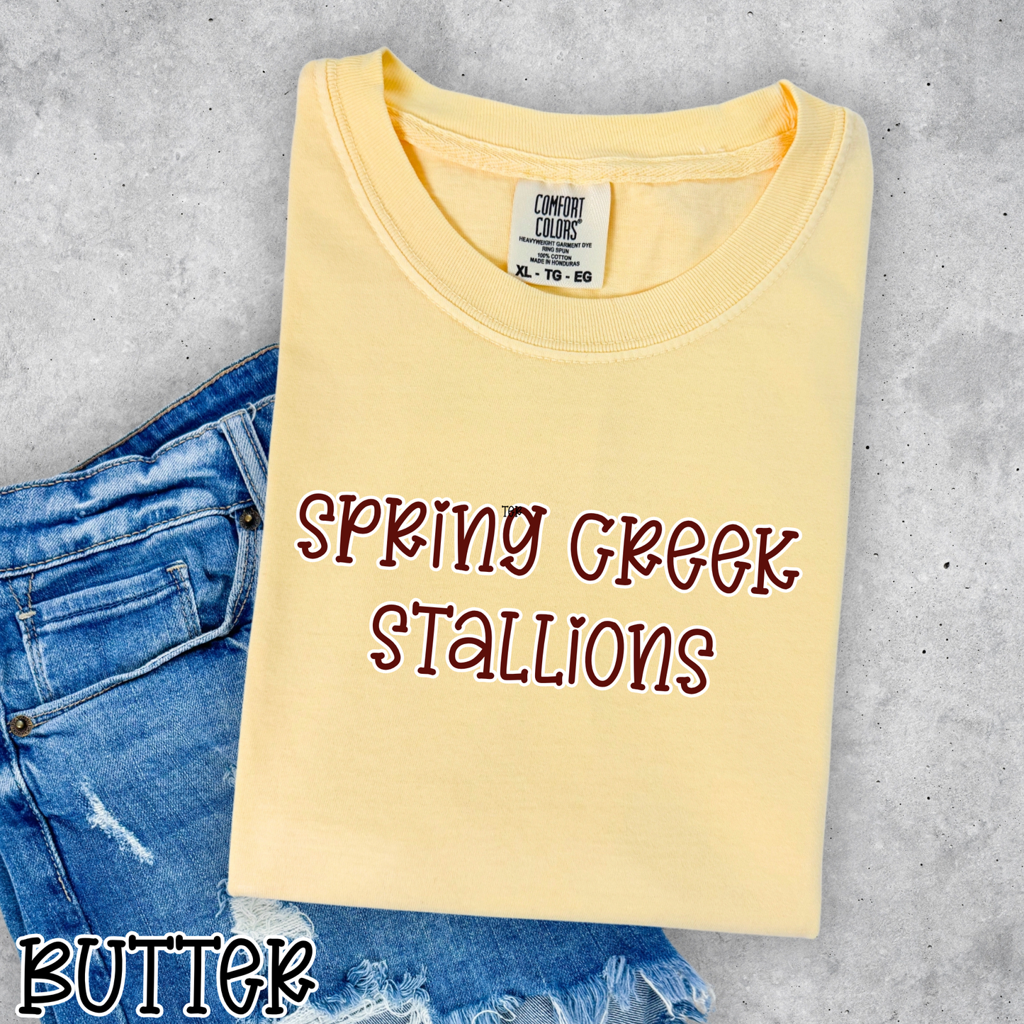 Spring Creek Stallions Pop Name with Outline