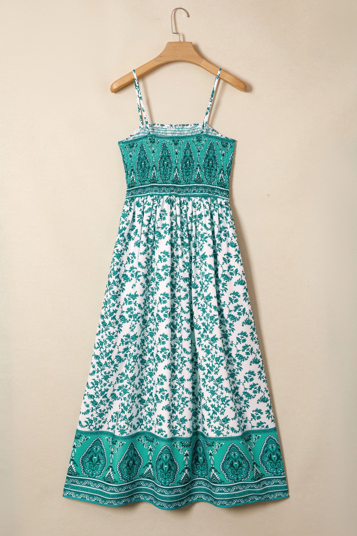 RTS Green Boho Floral Maxi Dress- XL