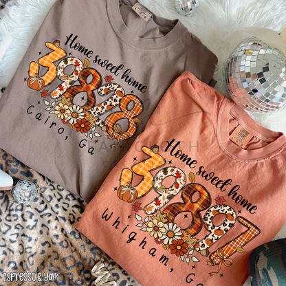 CUSTOM Zipcode Fall Designs