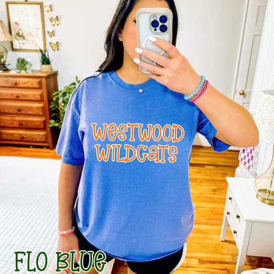 Westwood Wildcats Pop Name with Outline