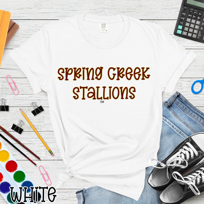 Spring Creek Stallions Pop Name with Outline
