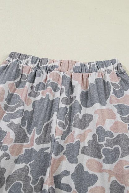 Camouflage Short Sleeve and Pant Set