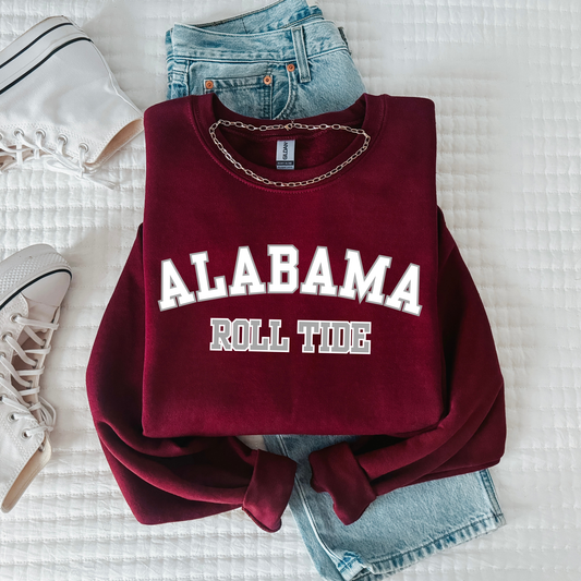 Curved Alabama- Grey/White