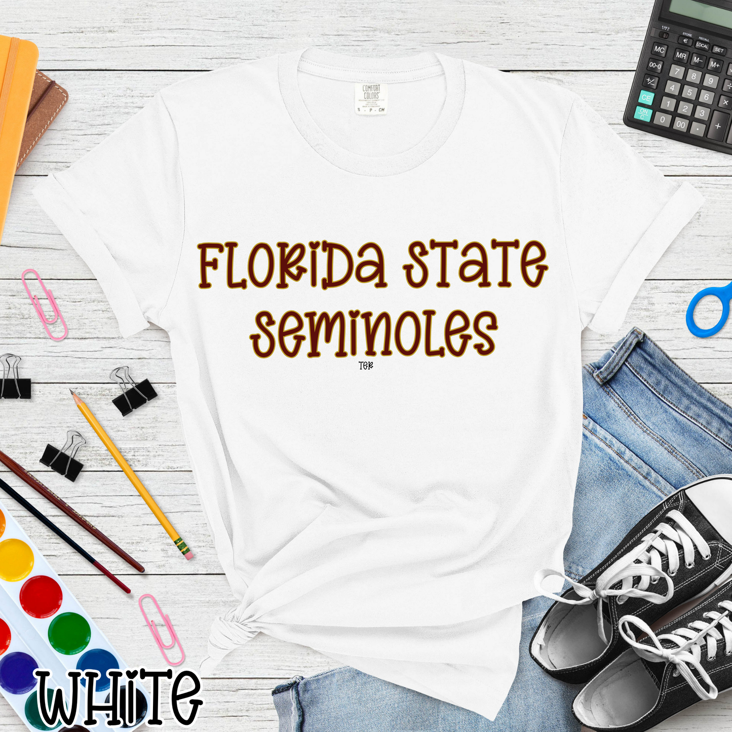 Florida State Seminoles Pop Name with Outline