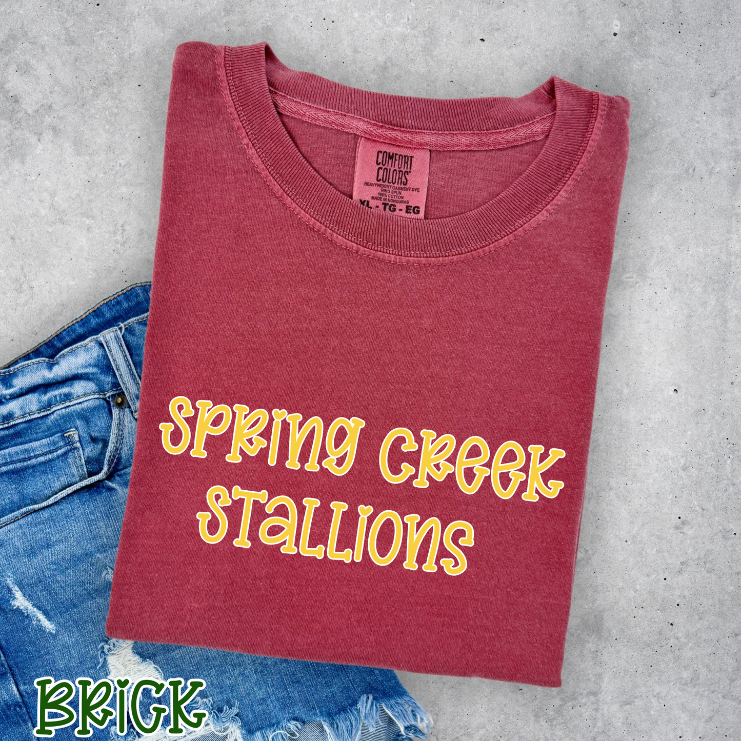 Spring Creek Stallions Pop Name with Outline