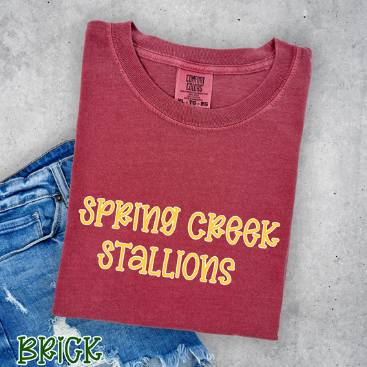 Spring Creek Stallions Pop Name with Outline