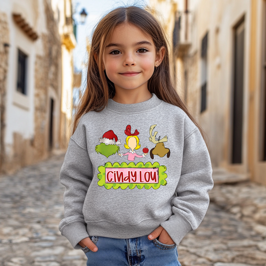 Girl Grinch Trio with Name