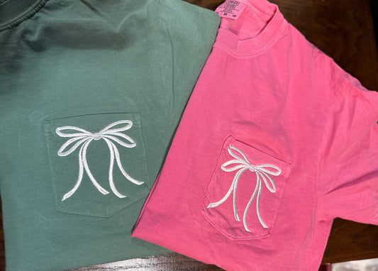 Embroidered Dainty Bow
