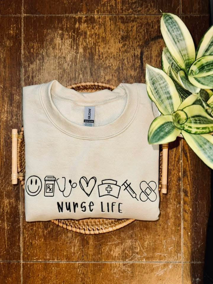 Nurse Life- Embroidered