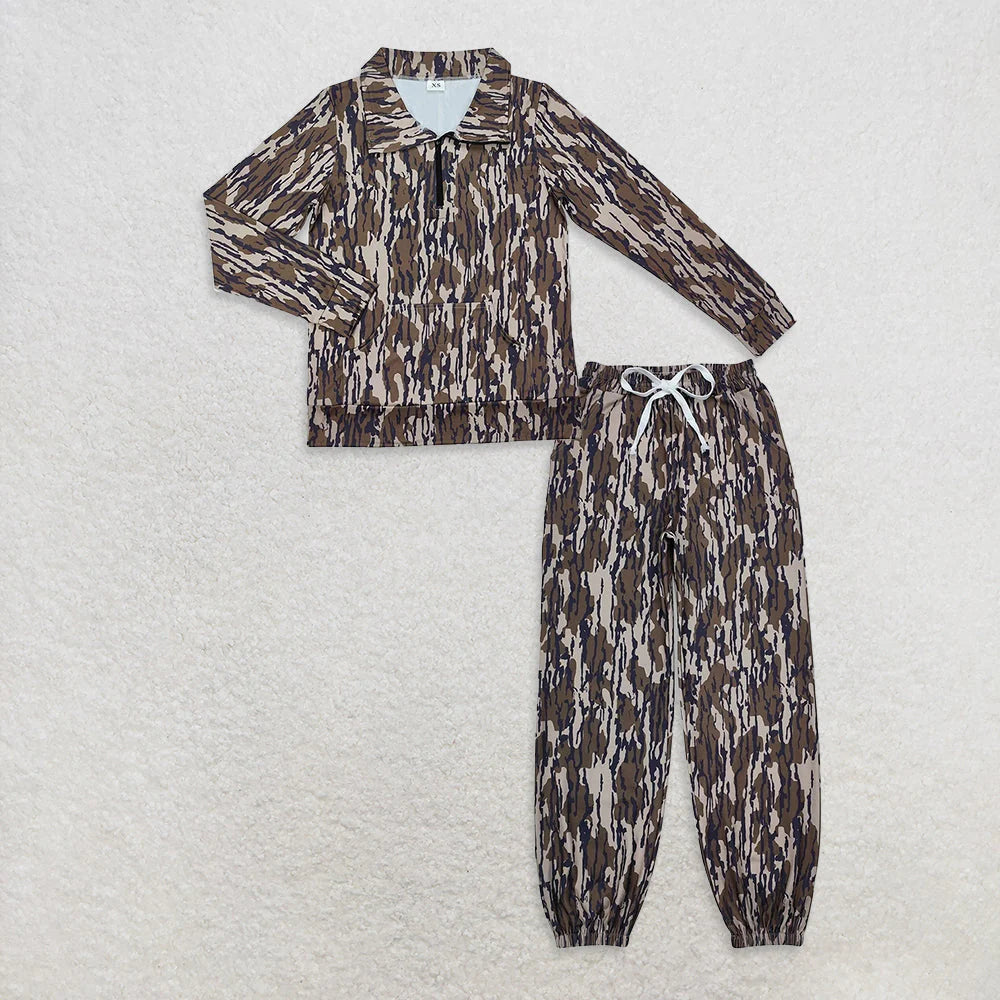 Adult Camo Sets- Quarter Zip Pullover and Joggers