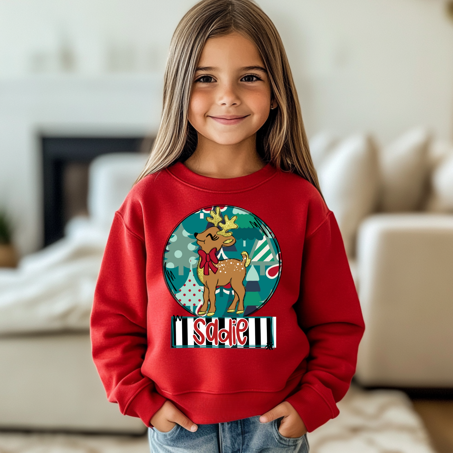 Deer Snowglobe with name