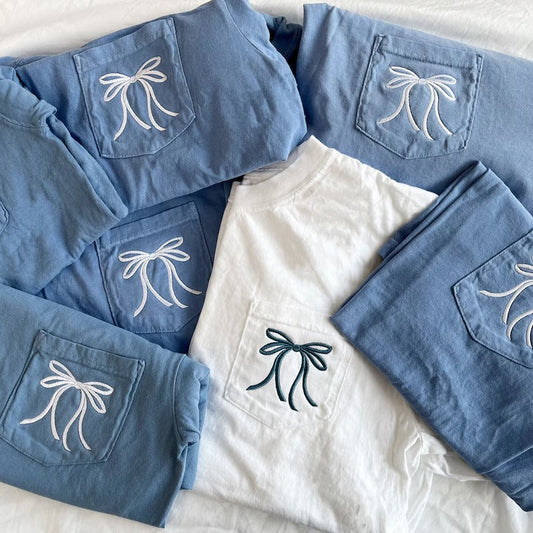 Embroidered Dainty Bow