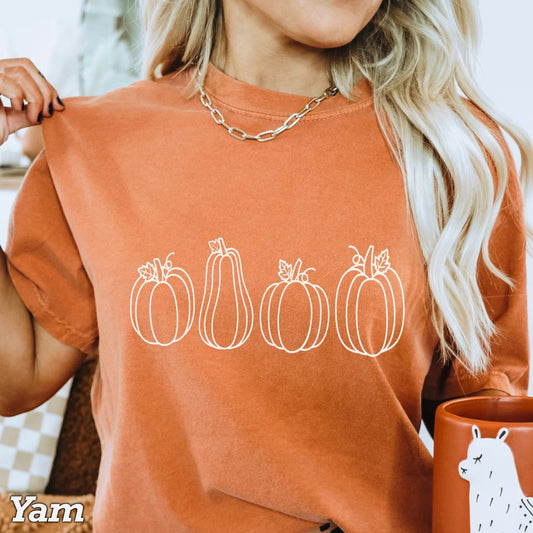 5 White Pumpkin Outlines