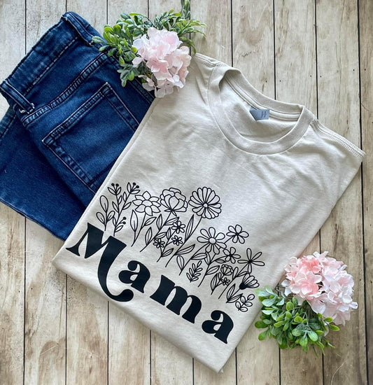 Mama with Flowers Above