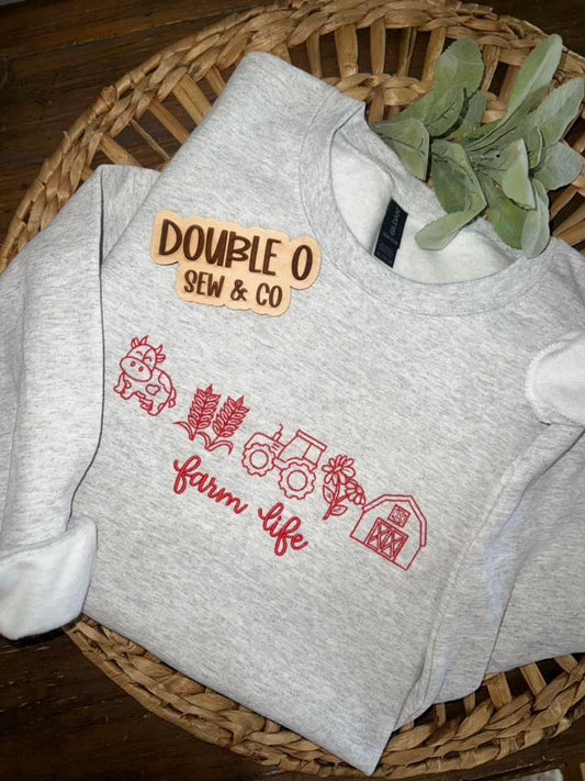 Farm Life Embroidered