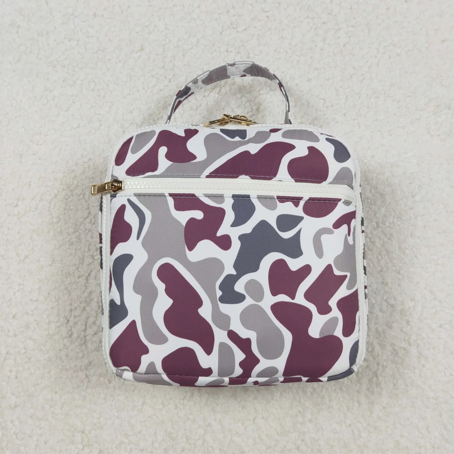 Brown and Grey Duck Camo  Embroidered Lunchbox