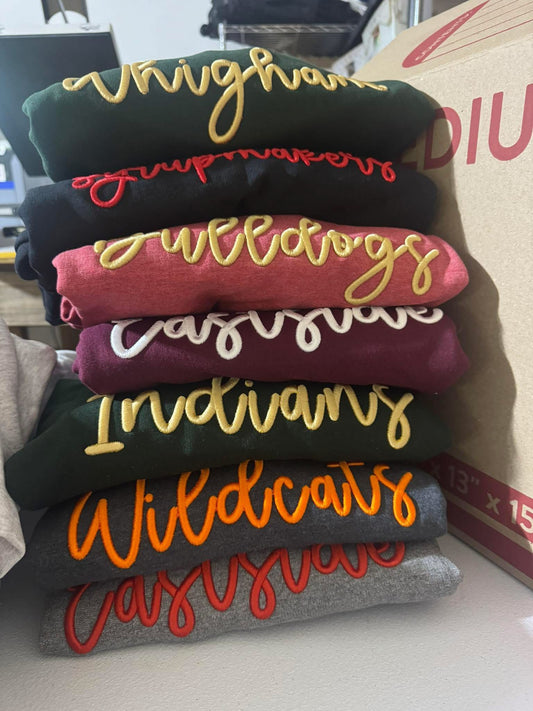 Puff Embroidery Sweatshirts