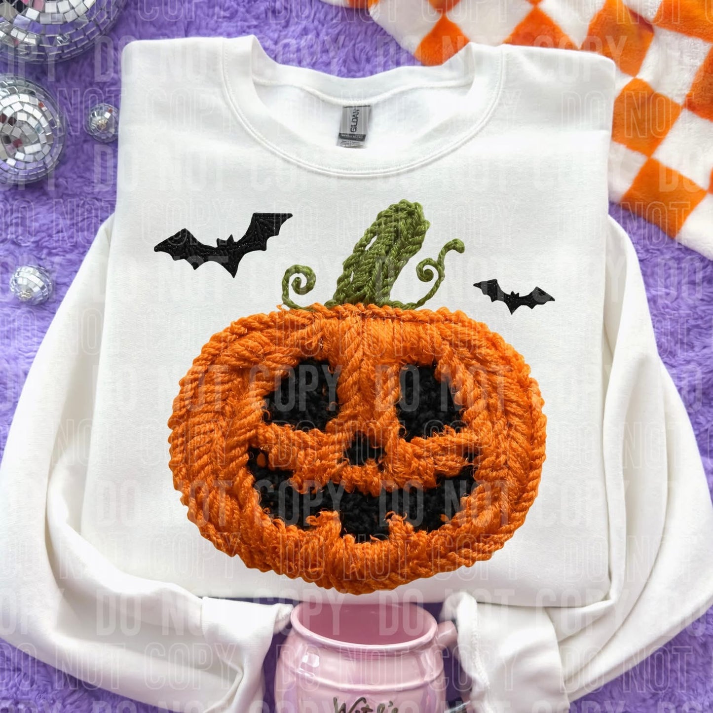Halloween Pumpkin Faux Yarn