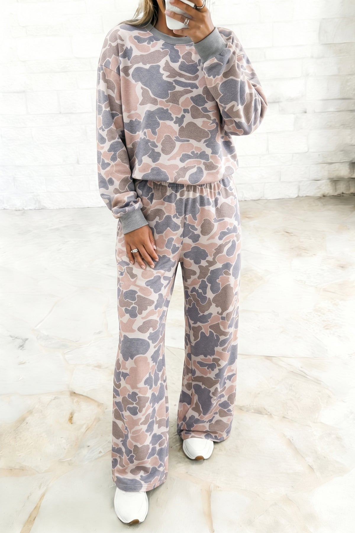 Multicolour Camouflage 2pcs Pants Set- S-4X