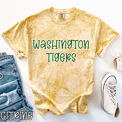 Washington Tigers Pop Name with Outline