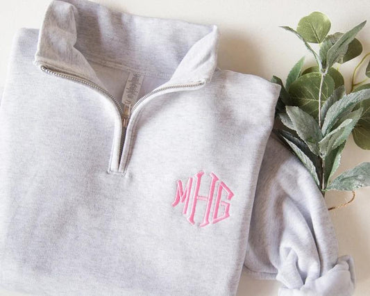 Quarter Zip Monogram