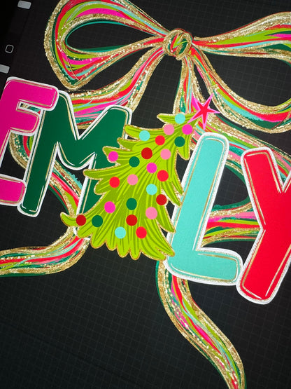 Christmas Watercolor Name