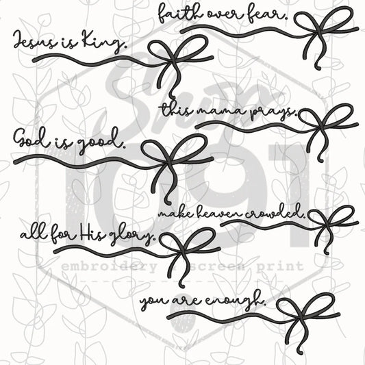 Phase Bow Designs Embroidered
