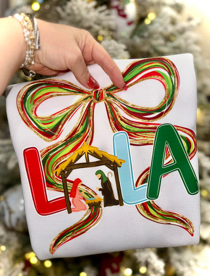 Christmas Watercolor Name