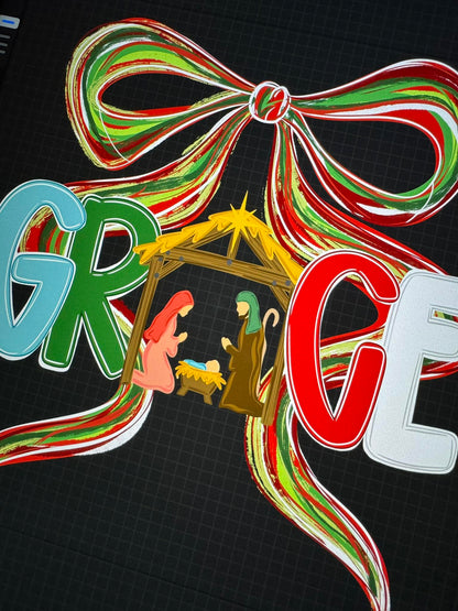 Christmas Watercolor Name