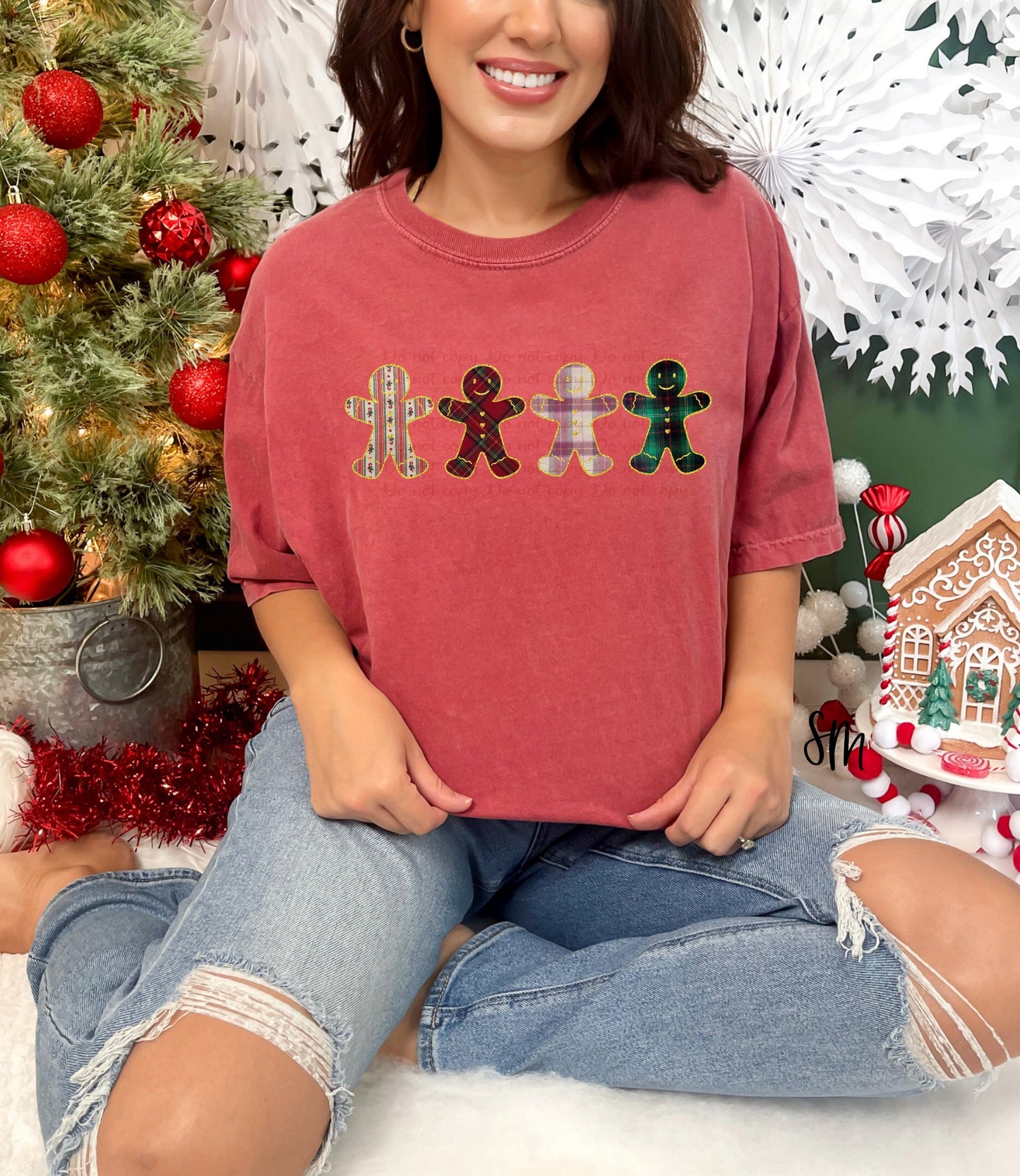 Plaid Four Gingerbread Men