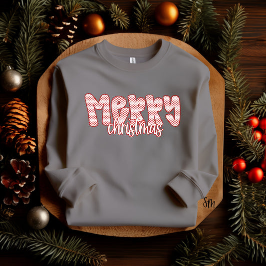Merry Christmas Red Dotted