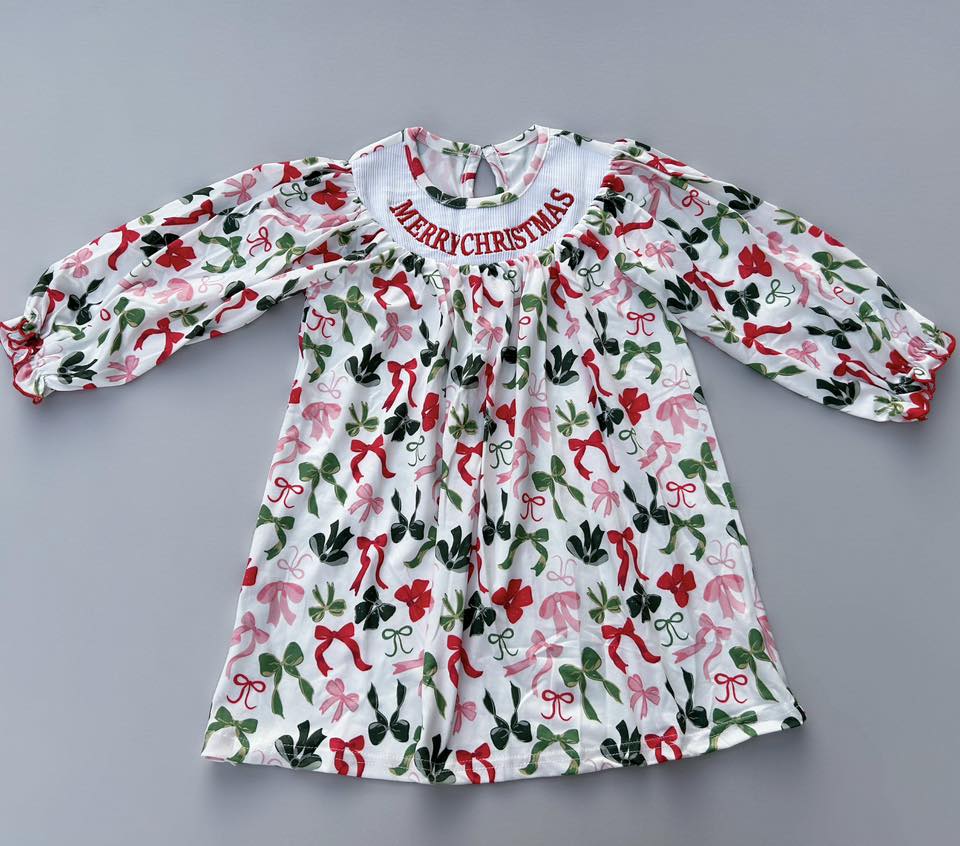 Smocked Christmas Bows