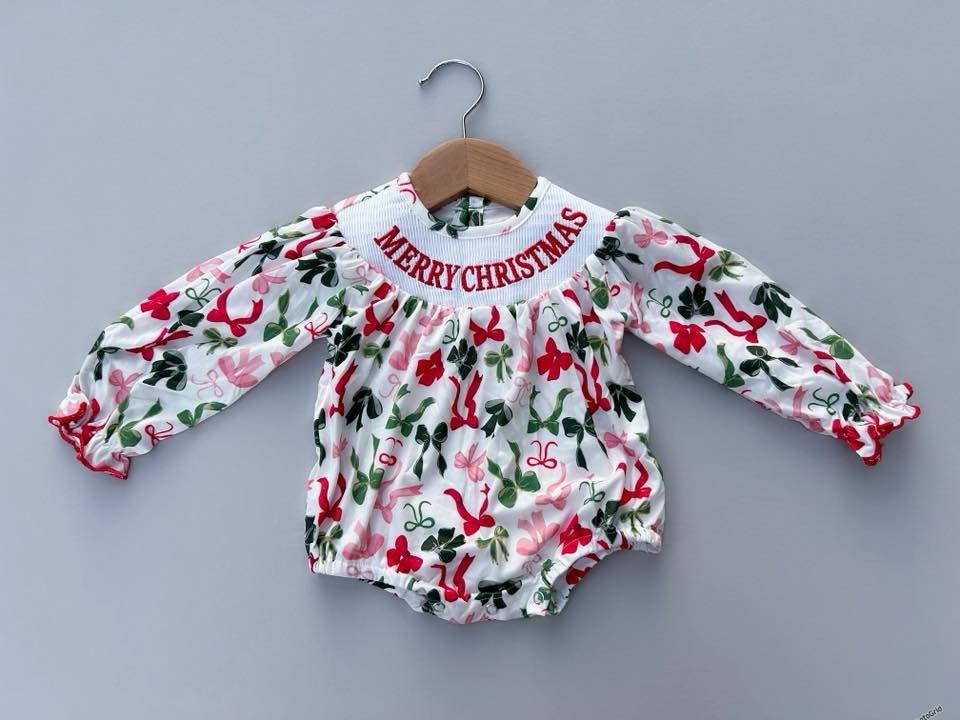 Smocked Christmas Bows