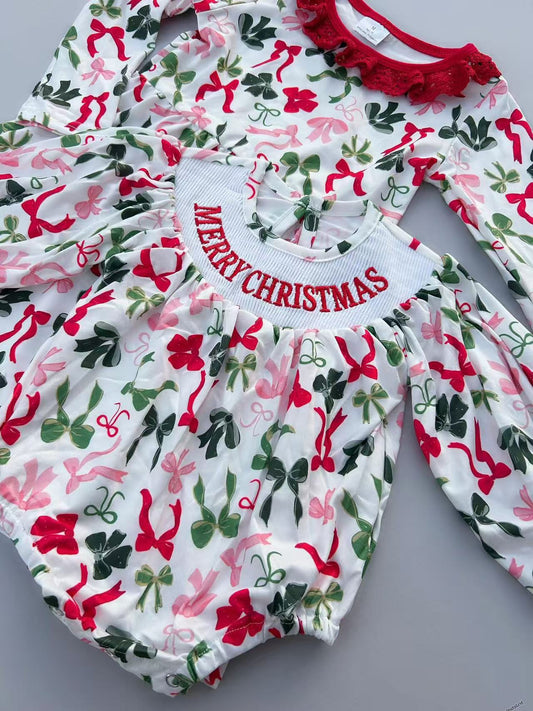 Smocked Christmas Bows